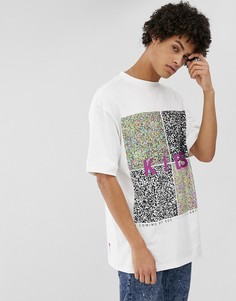 Белая oversize-футболка с принтом LYPH - Белый