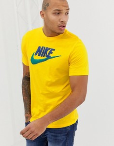 Желтая футболка с логотипом-галочкой Nike - Желтый