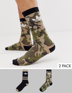 Набор из 2 пар носков с камуфляжным принтом adidas Originals - Мульти