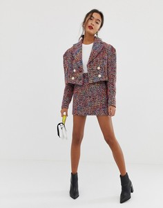 Костюм букле с мини=юбкой ASOS DESIGN - Мульти