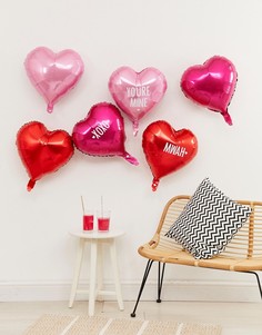 Набор воздушных шаров в форме сердца (6 шт.) Ginger Ray Valentines Day - Мульти