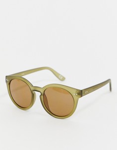Зеленые круглые солнцезащитные очки Reclaimed Vintage Inspire эксклюзивно для ASOS - Зеленый