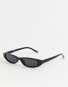 Черные узкие овальные солнцезащитные очки Reclaimed Vintage Inspired эксклюзивно для ASOS - Черный