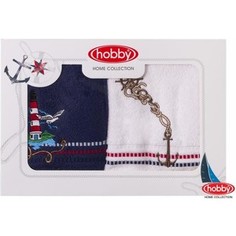 Набор из 2 полотенец Hobby home collection Marina 50x90 2 штуки сине-белый (1501001062)