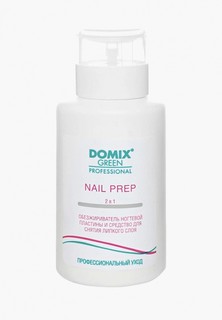 Обезжириватель для ногтей Domix и средство для снятия липкого слоя 2 в 1. NAIL PREP с ПОМПОЙ