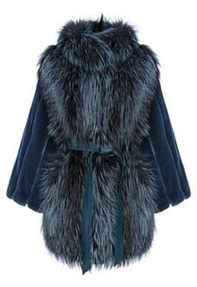 Шуба из аукционного меха норки KOPENHAGEN FUR и меха лисы Emfasi Pelle
