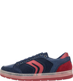 Летние кеды из кожи и текстиля Geox