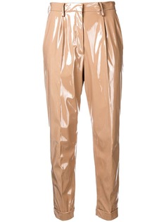Nº21 high-waisted shine effect trousers