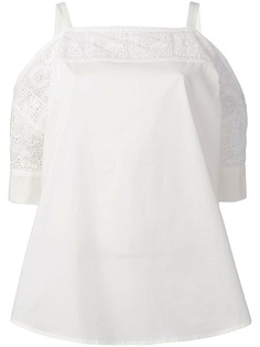 Blugirl блузка с кружевными панелями