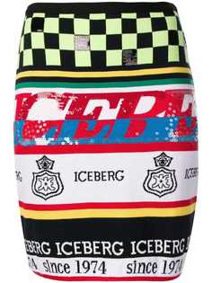 Iceberg юбка с миксом узоров и логотипами