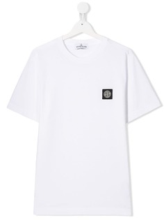 Stone Island Junior футболка с нашивкой-логотипом