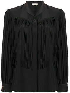 Fendi рубашка с бахромой