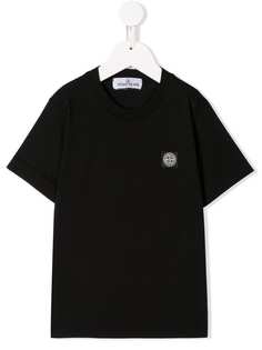 Stone Island Junior футболка с нашивкой-логотипом