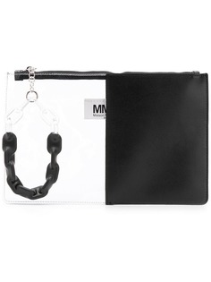 Mm6 Maison Margiela плоский клатч контрастного дизайна