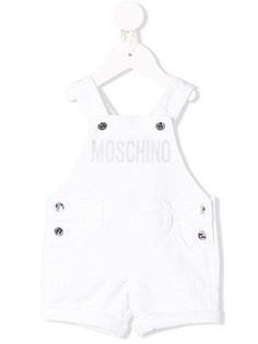 Moschino Kids джинсовый комбинезон с логотипом