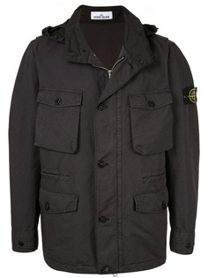 Stone Island легкая куртка со съемным капюшоном