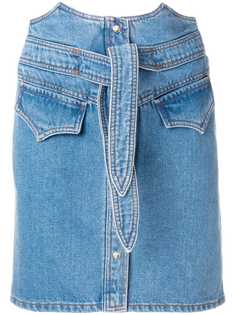 Nanushka юбка с поясом на завязке