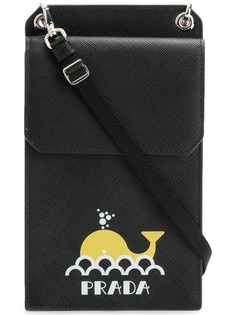 Prada сумка из кожи Saffiano с принтом