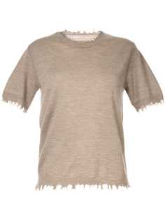 Uma Wang трикотажный топ с необработанными краями