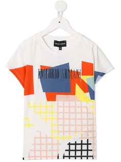 Emporio Armani Kids футболка с абстрактным принтом