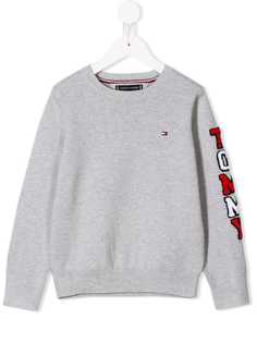 Tommy Hilfiger Junior свитер с логотипом вязки интарсия