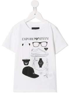 Emporio Armani Kids футболка с принтом