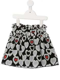 Emporio Armani Kids юбка с принтом сердец