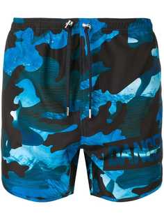 Neil Barrett плавательные шорты Dance с камуфляжным принтом