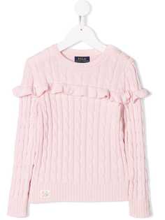 Ralph Lauren Kids джемпер вязки с косами