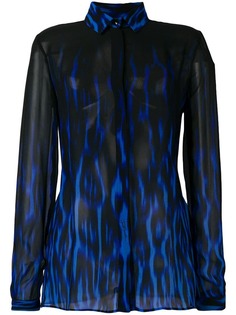 Just Cavalli рубашка с леопардовым принтом пламени