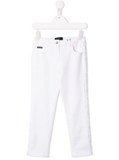 Dolce & Gabbana Kids джинсы скинни с цветочной вышивкой