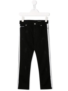 Dolce & Gabbana Kids состаренные джинсы с боковыми вставками
