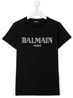 Balmain Kids футболка с логотипом