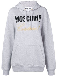 Moschino толстовка с капюшоном и логотипом