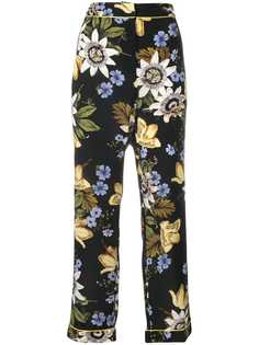 Erdem брюки с цветочным принтом