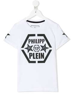 Philipp Plein Junior футболка с нашивкой-логотипом
