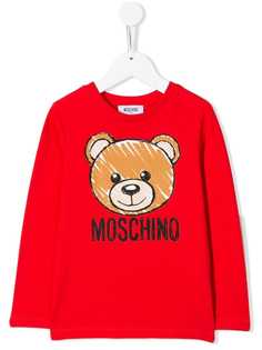 Moschino Kids толстовка с принтом медведя