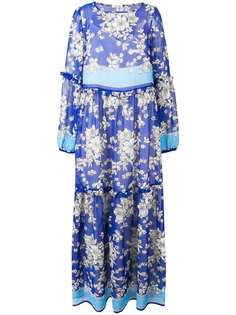 P.A.R.O.S.H. ярусное платье макси с цветочным принтом