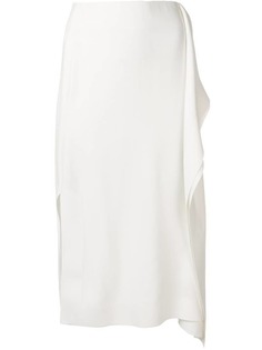 Cédric Charlier асимметричная драпированная юбка миди