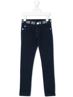 Kenzo Kids джинсы скинни с принтом с логотипом
