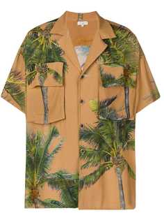 Natasha Zinko рубашка в стиле оверсайз с пальмовым принтом