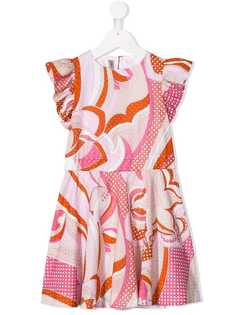 Emilio Pucci платье с цветочным принтом и оборками