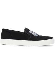 Kenzo слипоны с вышивкой тигра