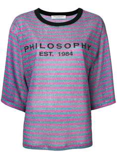 Philosophy Di Lorenzo Serafini полосатая футболка с логотипом