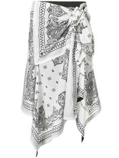 Sacai юбка с принтом