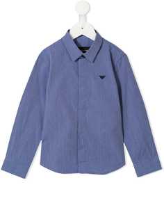 Emporio Armani Kids рубашка с вышитым логотипом
