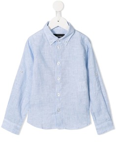 Emporio Armani Kids полосатая рубашка на пуговицах