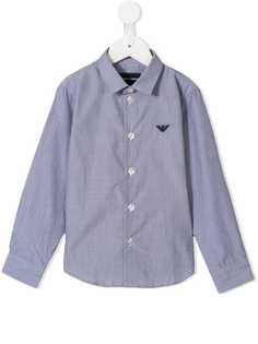 Emporio Armani Kids рубашка с вышитым логотипом