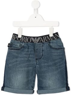 Emporio Armani Kids джинсовые шорты с эластичным поясом