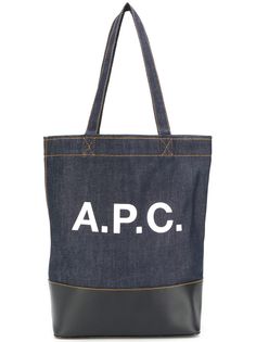 A.P.C. джинсовая сумка-тоут с принтом логотипа
